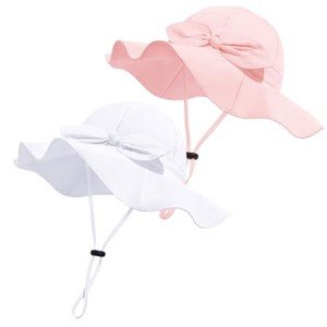 Baby Girl UPF 50+ Adjustable Beach Sun Hats