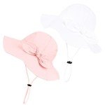 Baby Girl UPF 50+ Adjustable Beach Sun Hats
