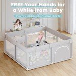 Hiaksedt 50x50 Inch Baby Playpen for Indoor/Outdoor