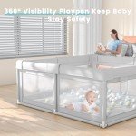 Hiaksedt 50x50 Inch Baby Playpen for Indoor/Outdoor