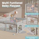 Hiaksedt 50x50 Inch Baby Playpen for Indoor/Outdoor