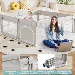 Hiaksedt 50x50 Inch Baby Playpen for Indoor/Outdoor