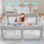 Hiaksedt 50x50 Inch Baby Playpen for Indoor/Outdoor