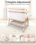 4-in-1 Adjustable Baby Bassinet with Wheels