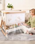 4-in-1 Adjustable Baby Bassinet with Wheels