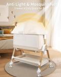 4-in-1 Adjustable Baby Bassinet with Wheels