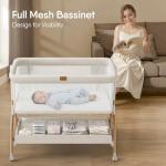 3-in-1 Baby Bassinet Bedside Sleeper with Mattress