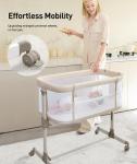 Fodoss Baby Bedside Sleeper Bassinet with Wheels