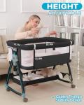 3-in-1 Baby Bassinet with Adjustable Heights and Wheels