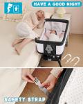3-in-1 Baby Bassinet with Adjustable Heights and Wheels