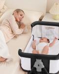3-in-1 Baby Bassinet with Adjustable Heights and Wheels