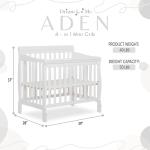 Dream On Me Aden 4-in-1 Mini Crib, White
