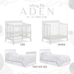 Dream On Me Aden 4-in-1 Mini Crib, White