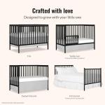 Dream On Me 5-in-1 Convertible Crib - Black