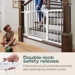 Cumbor Adjustable Baby Gate for Stairs and Doorways