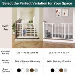 Cumbor Adjustable Baby Gate for Stairs and Doorways