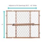 Toddleroo Diamond Mesh Wooden Baby Gate - 26.5"-42