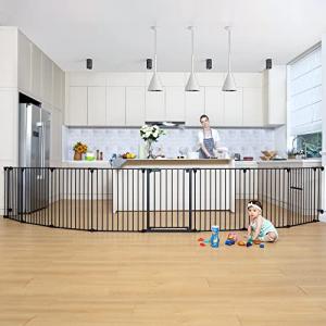 COMOMY Extra Wide Baby Gate, 3-in-1 Safety Gate