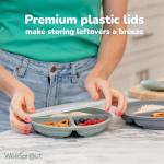 WeeSprout Silicone Suction Plates with Lids - 3 Pack