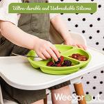 WeeSprout Silicone Suction Plates with Lids - 3 Pack