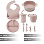 PandaEar Silicone Baby Dining Set - 9 Pieces