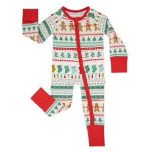 Cute Christmas Pajamas for Babies, 2-Way Zipper