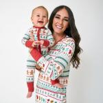 Cute Christmas Pajamas for Babies, 2-Way Zipper