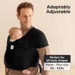 KeaBabies All-in-One Baby Wrap Carrier - Trendy Black