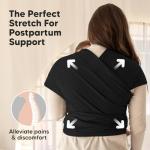 KeaBabies All-in-One Baby Wrap Carrier - Trendy Black