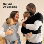 KeaBabies All-in-One Baby Wrap Carrier - Trendy Black
