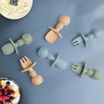 Eascrozn Silicone Baby Feeding Utensils Set, 6 Pack
