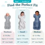 Love to Dream Swaddle UP, Better Sleep, Gray, Small