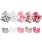 Newborn Girls' Hat and Mittens Set for 0-6 Months