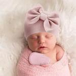 Newborn Girls' Hat and Mittens Set for 0-6 Months
