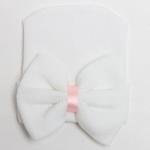 Soft Baby Hat with Big Bow for Newborns