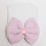 Soft Baby Hat with Big Bow for Newborns