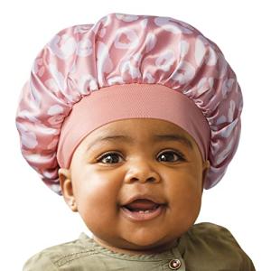 Pink Leopard Baby Satin Bonnet Sleep Cap