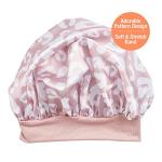 Pink Leopard Baby Satin Bonnet Sleep Cap