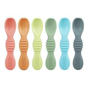 PandaEar 6 Silicone Baby Spoons for Self Feeding