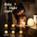 JolyWell Rechargeable Kids Night Light with Colors