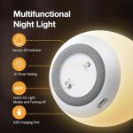 JolyWell Rechargeable Kids Night Light with Colors