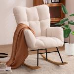 Comfy Teddy Upholstered Rocking Chair for Nursery