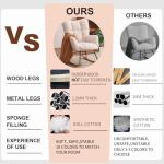 Comfy Teddy Upholstered Rocking Chair for Nursery