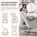 Comfy Teddy Upholstered Rocking Chair for Nursery