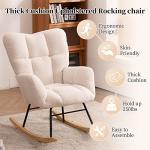 Comfy Teddy Upholstered Rocking Chair for Nursery