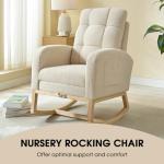 NIOIIKIT Teddy Upholstered Rocking Chair with Footrest