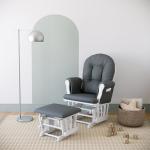 Storkcraft Hoop Glider and Ottoman in Gray