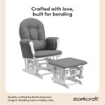 Storkcraft Hoop Glider and Ottoman in Gray