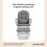 Storkcraft Hoop Glider and Ottoman in Gray