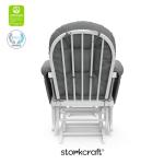 Storkcraft Hoop Glider and Ottoman in Gray